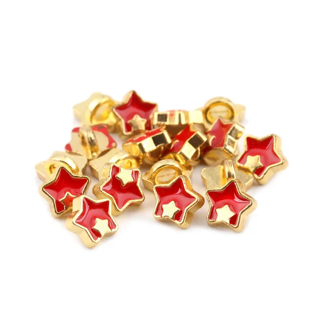 인형 의류를 업그레이드하고 인형 집에 생기를 불어넣는 별 모양 미니어처 금속 버클