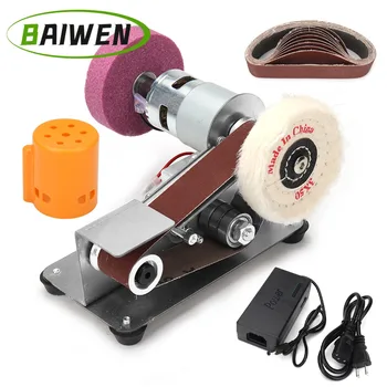 Multifunctional Mini Belt Sander Grinder Knife Sharpener Electric Belt Sander Home DIY Polishing Sanding Machine 1