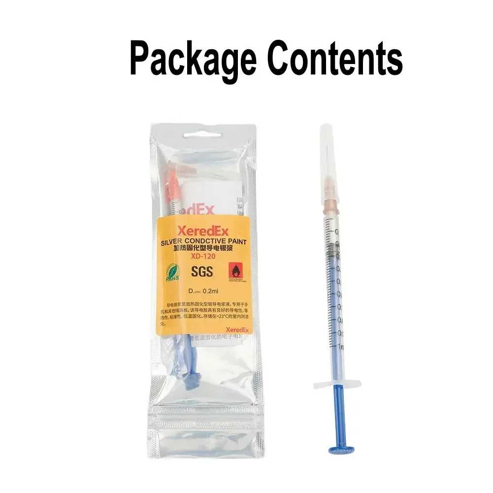 Silver Conductive Glue Wire Electrically Paste Adhesive Paint PCB Repair Plasma Glue Paint 2pc 0.2 ML For Electronic Circuit electrical repair liquid