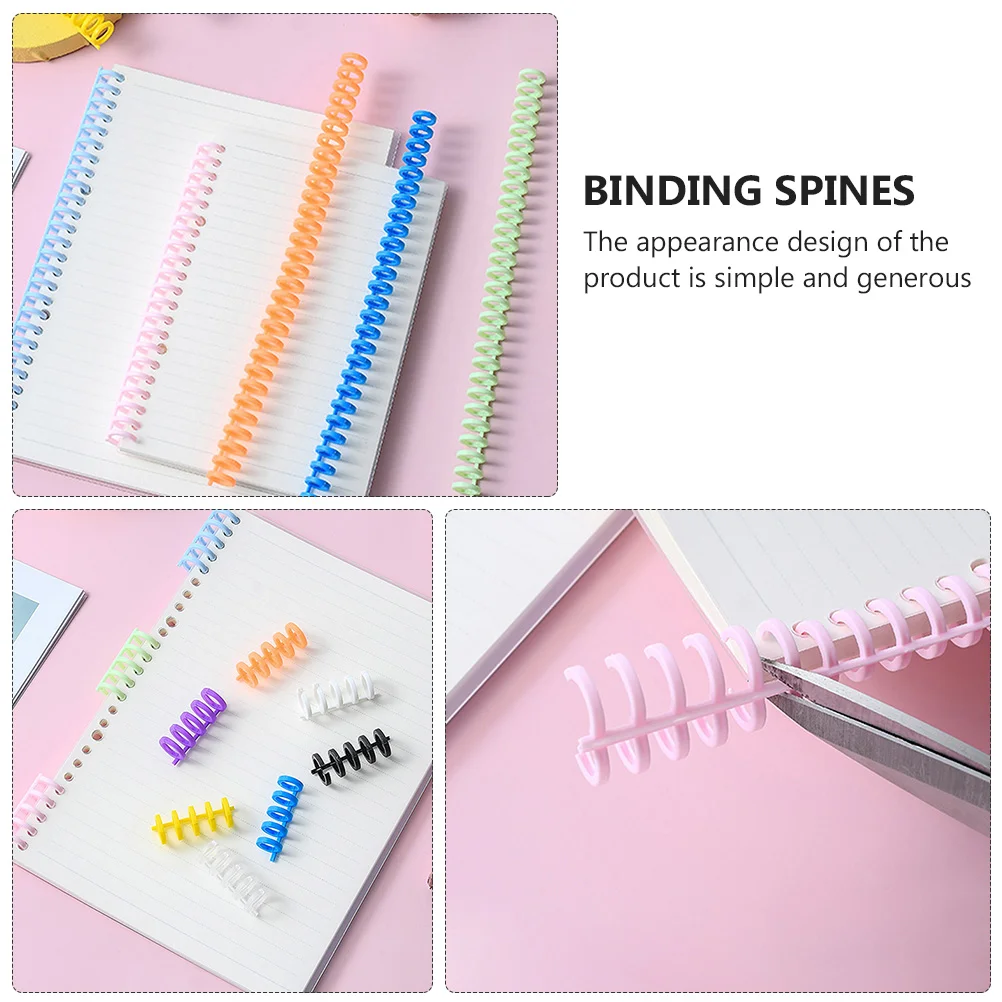 10 Pcs Plastic Coil Binding Spines Spiral Notebook Coils Loose Leaf Combs Filing Products Binder Index Dividers Office Supplies