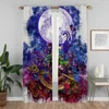 Blackout Curtains for Living Room Curtain Zeldas Tulle for Bedroom Home Interior Curtains 2 Pieces Halloween Decoration Shades 3