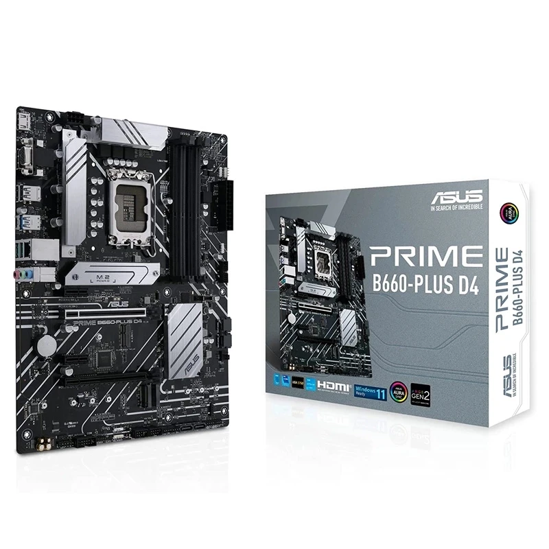 Nuovo Per Asus Prime B660-Plus D4 Desktop Originale Per Intel B660 Ddr4 Scheda Madre Lga 1700 Supporto 12400F 12400 I3 12100F