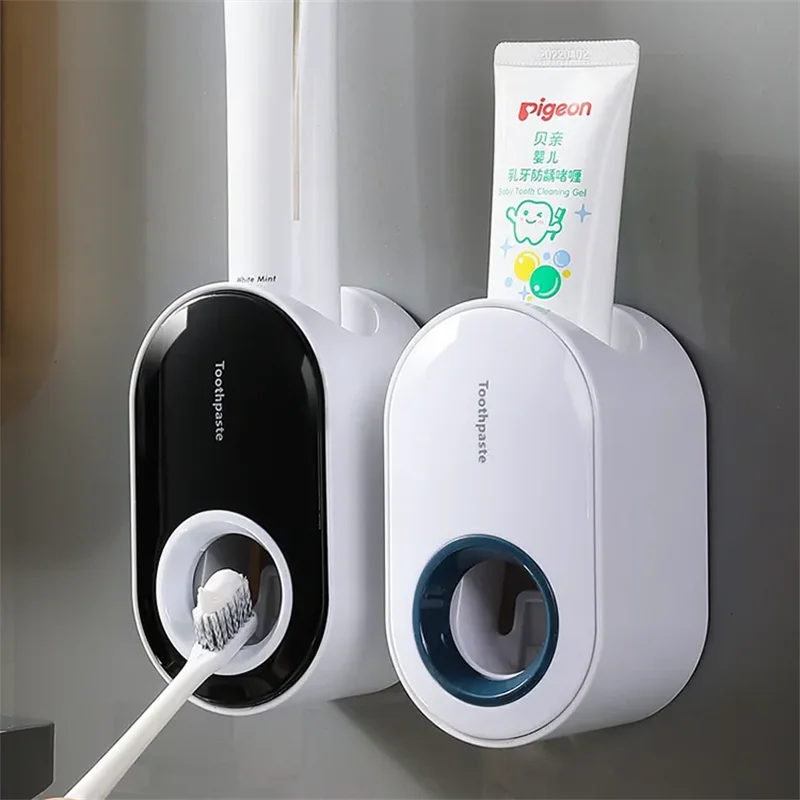 Toothpaste Dispenser Wall-Mounted Automatic Toothpaste Squeezer Holder For Hole-Free Wall Hangin toothpaste squeezer toothpaste dispenser