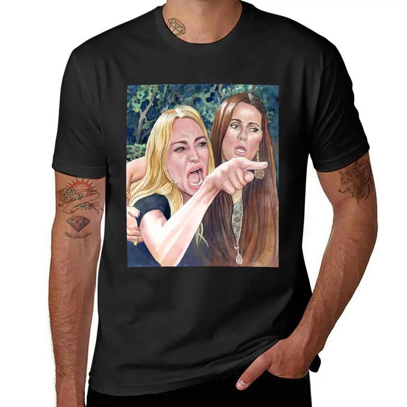 Angry Woman Yelling at a Cat-5 T-Shirt cute clothes hippie clothes cute tops T-shirt men