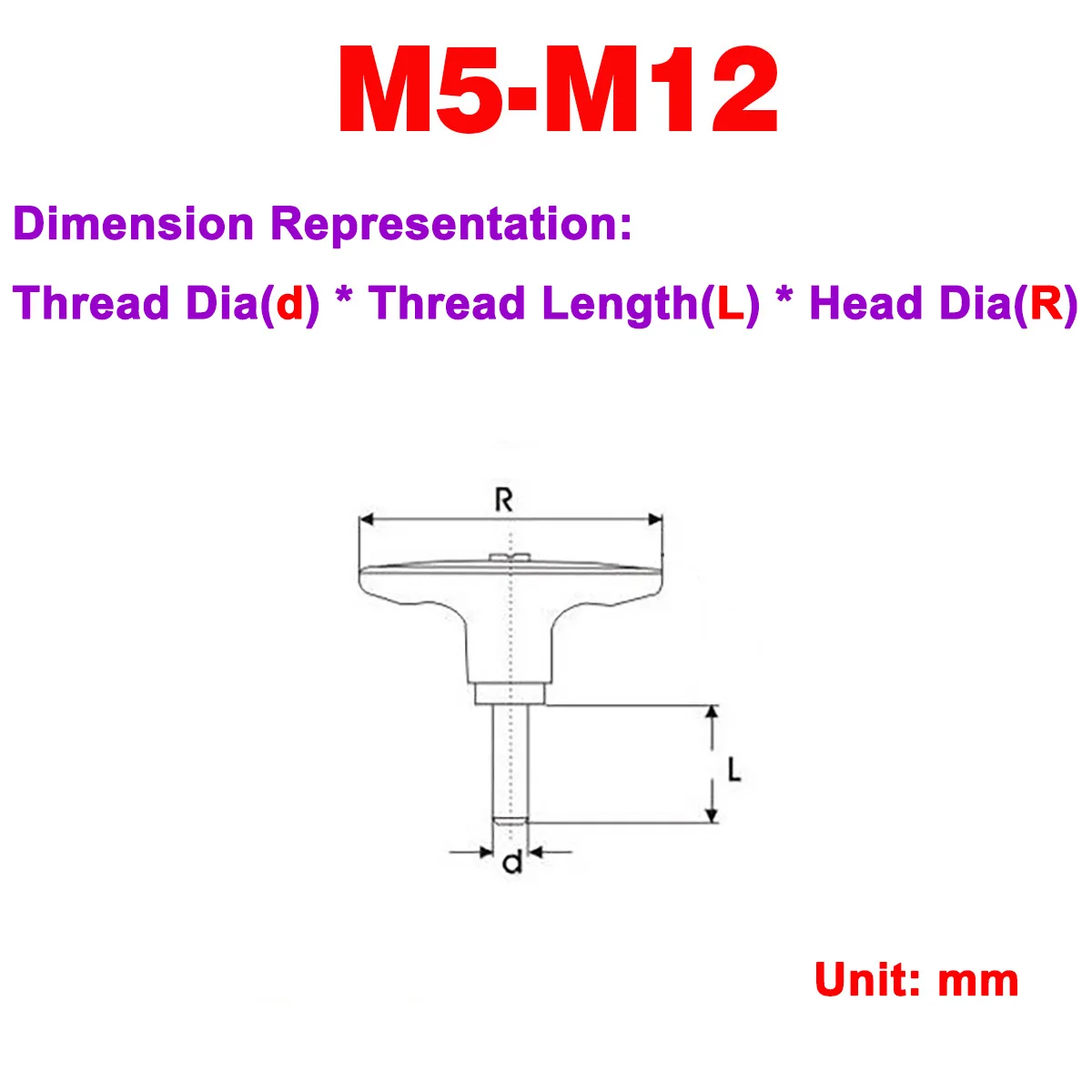 

T-Type Adjustable Handle Nylon Adjustable Fixed Handle Plastic Steel Turning Hand Screw M5-M12