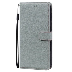 Leather Flip Wallet Case for Samsung Galaxy A10/A10S (Grey)