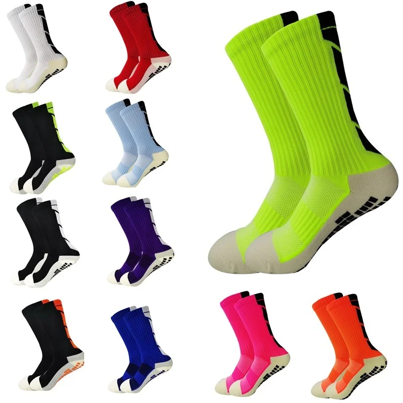 

Non-Slip Football Socks Soccer Cycling Socks Antiskid Cotton Breathable Sport Socks 38-45