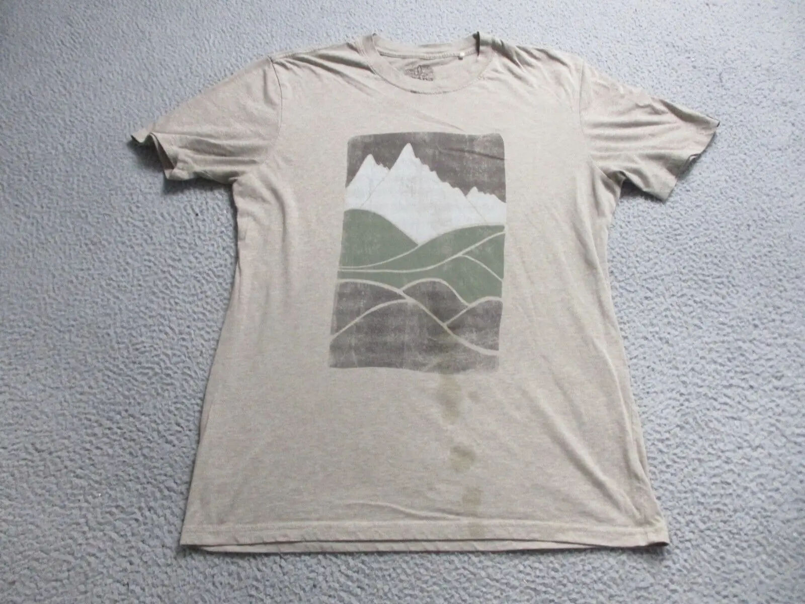 Prana T Shirt Uomo Large Brown Outdoor Escursionismo Cotone Girocollo Maniche Lunghe O Corte