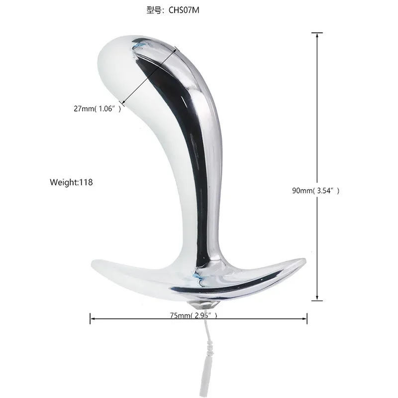 Electric Shock Anus Expander Vaginal Massager Metal Pulse Anal Butt Plugs Electrical Stimulator Sex Toys For Couple electro sex toys,electric sex toys