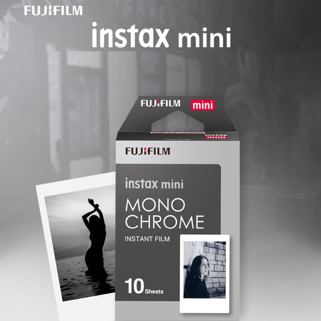 10-100 Sheets Fuji Fujifilm instax Mini 11 9 Films 3 Inch Mono Chrome Film for Instant Camera Mini 8 9 11 7s 7c 25 Photo Paper