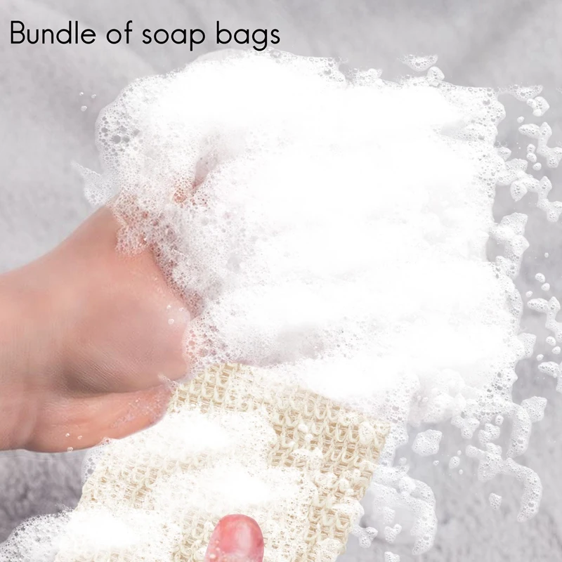 5 Pack Exfoliating Soap Bag Natural Soap Saver