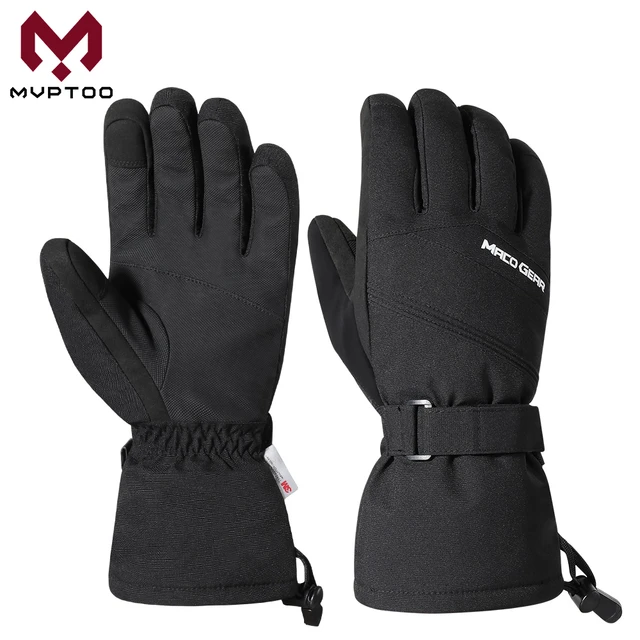 Guantes de esquí impermeables para hombre y mujer, manoplas cálidas de  terciopelo para deportes al aire libre, nieve, motocicleta, pantalla táctil  - AliExpress