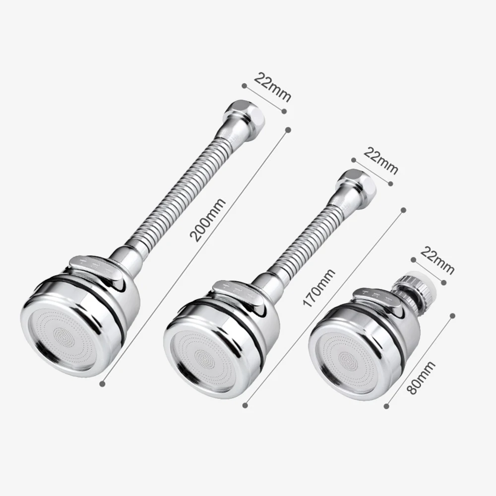 Faucet Adapter Aerator 3 Modes 360 Rotatable Bubbler High Pressure Faucet Filter Extender Water Saving Tap Nozzle Kitchen Gadget faucet aerator,faucet adapter,faucet filter,faucet extender,faucet extension