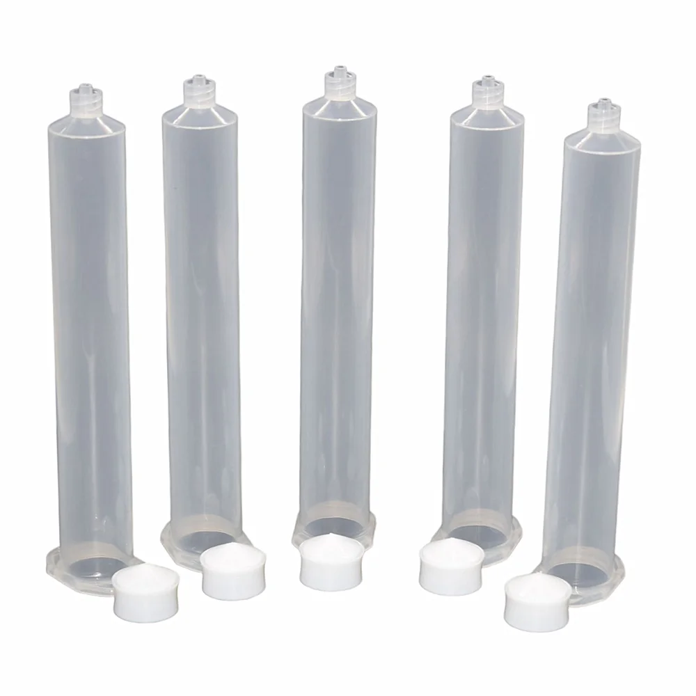 5pc 55cc Adhesive Dispenser Industrial Syringes Tube Glue Dispensing Syringe Barrel Set with Stopper for 55ml Manual UV Glue Gun