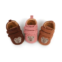 0-18M Baby Girls Boys Casual Sneaker Spring Autumn Anti-Slip PVC Sole Bear Embroidery Infant Toddler Shoes 4