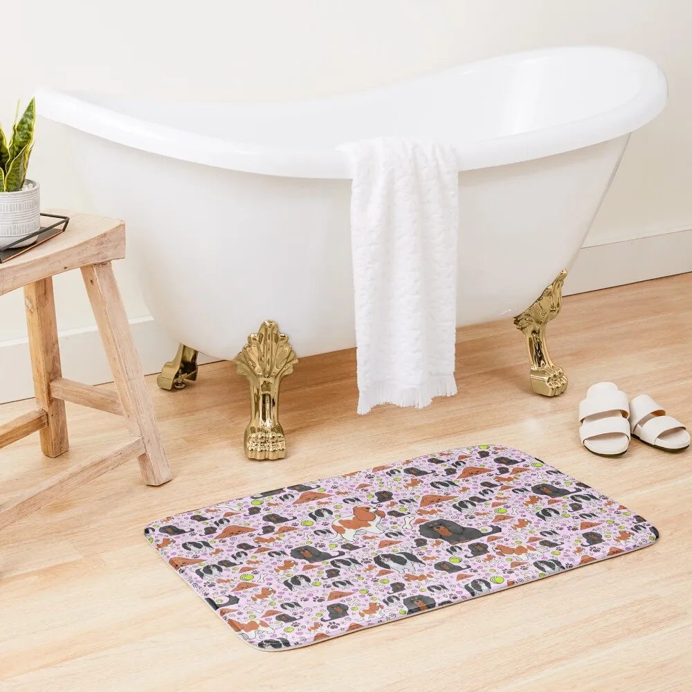 

Spaniels in Pink Bath Mat House Entrance Carpet In The Living Room Carpets For Bathroom Bathroom Carpet Set Mat