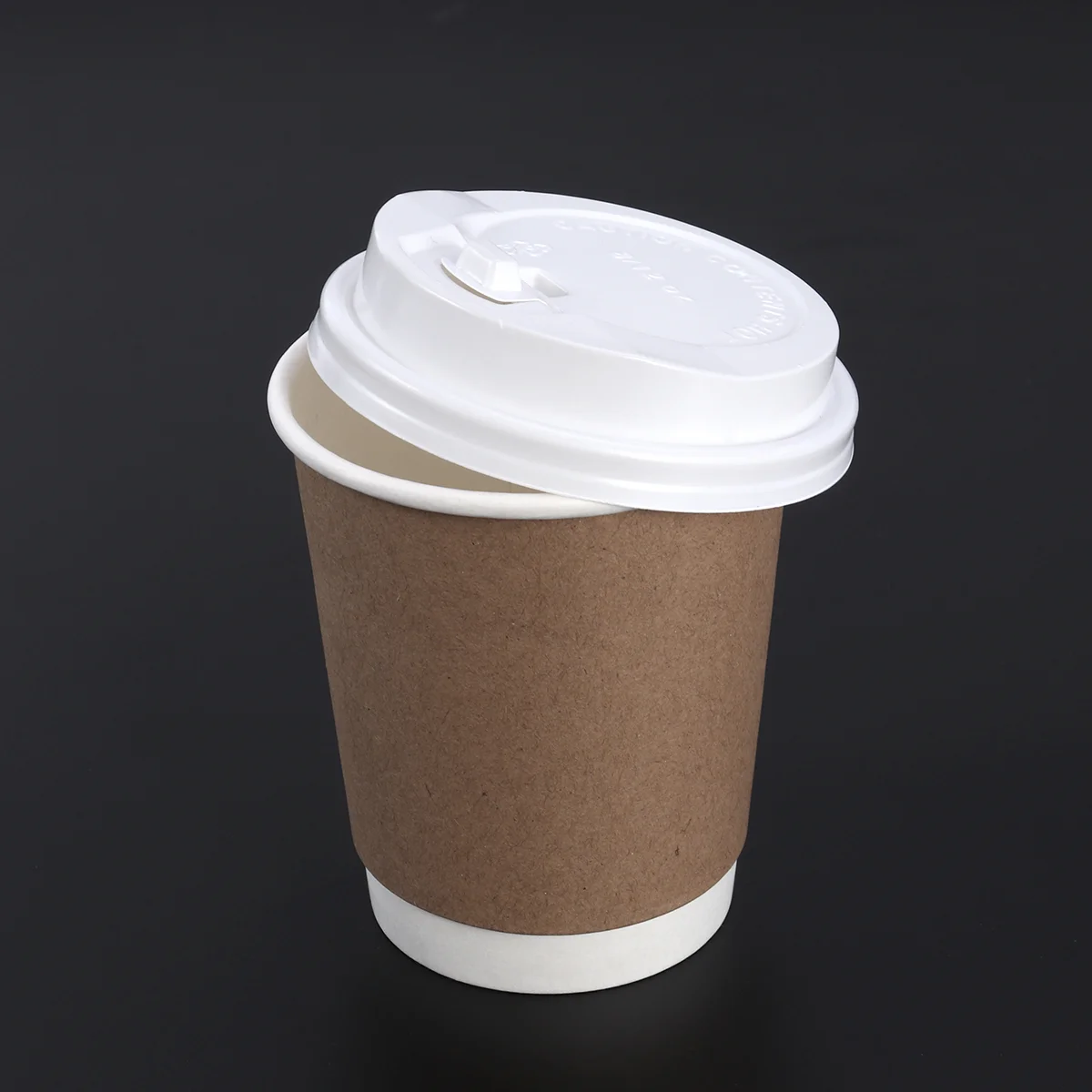 50Pcs Disposable Thick Paper Cups For Coffee Tea Hot Drinks Party Office Use Cups With Lid Recyclable Beverage Containers