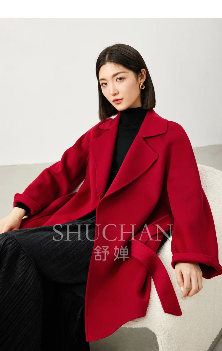 

SHUCHAN coats and jackets women casacos de inverno feminino 90% wool 9% cashmere abrigos para mujer coats