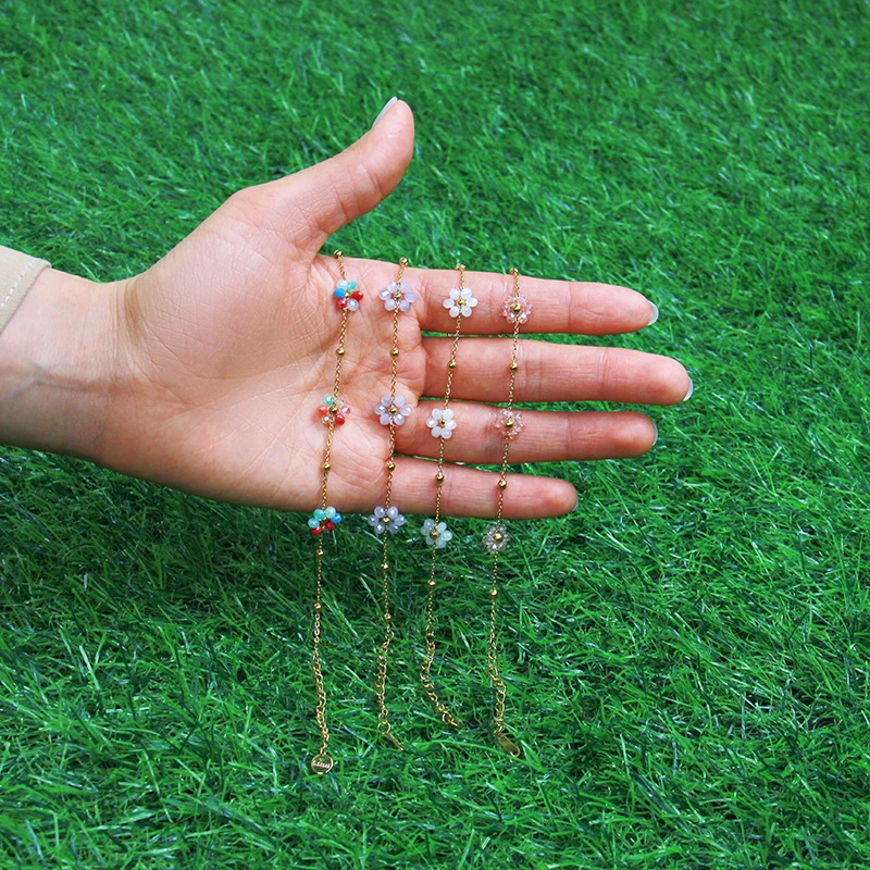 Jewelry Bracelet Flower Bracelet Flower Steel Bracelet Flower Charm