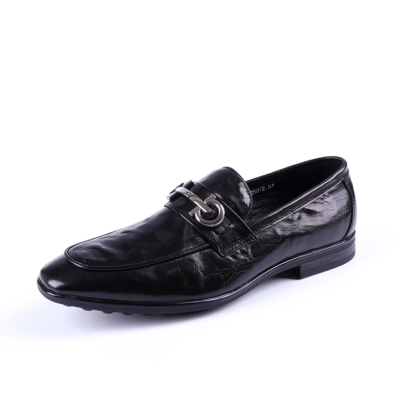 New Men's shoes, cover foot, style, leather single shoes, buckle, Bullock, handmade shoes man
