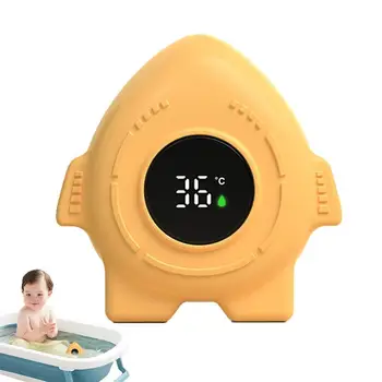 Baby Bath Temperature Toy Cute Rocket Bathing Water Temperature Meter LED Display IPX9 Waterproof Floating Toy For Indoor Room 1