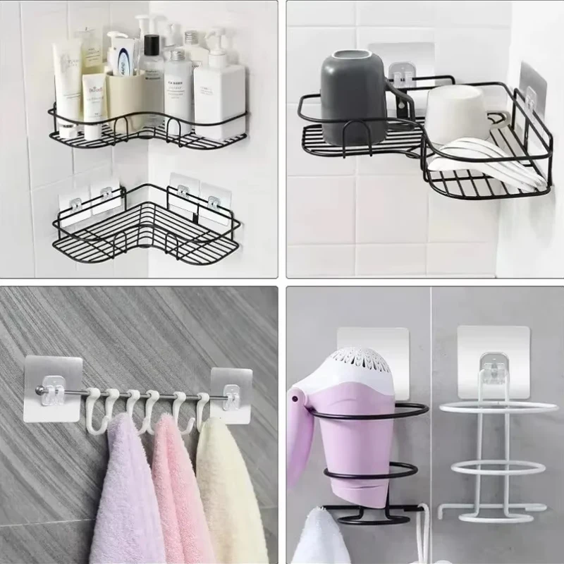 Self Adhesive Transparent Hooks Strong Double Claw Waterproof Wall Mounted Holders Kitchen Bathroom Organization Supply 30-1PCS