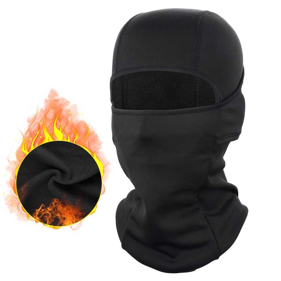 Pasamontañas De Invierno Térmico Con Forro Polar - Talla M, Color Negro, Para Ciclismo, Esquí, Moto Y Deportes De Frío