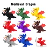 MOC Creative Medieval Dragon Knights Model action Figures Building Blocks Bricks Collection Brinquedos Toys For Children gifts 1