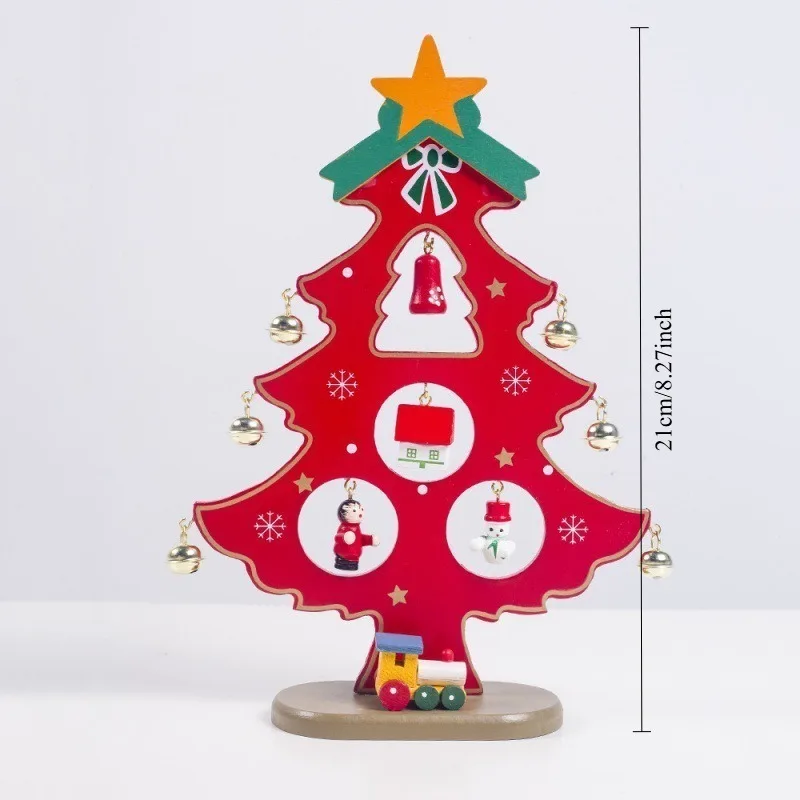 Creative Christmas Wooden Desktop Ornaments, Christmas Home Decorations, Painted Christmas Tree Decorations, Christmas Gifts