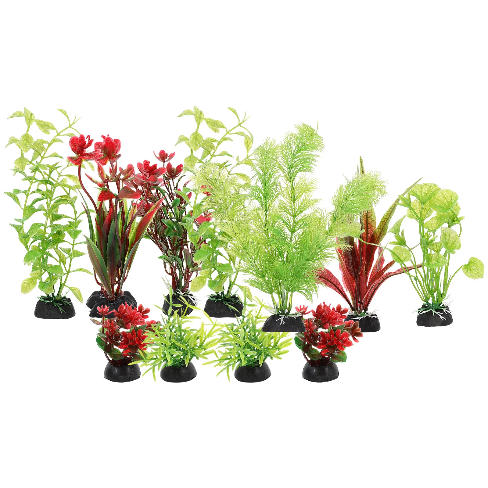 11 Pcs Artificial Aquarium Plants Realistic Aquarium Decorations Fish Tank Plants Aquatic Plant Decor Pet Products Home Garden