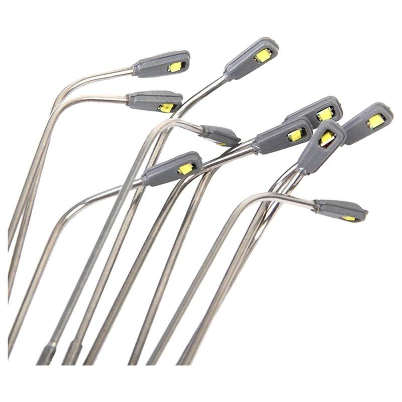 100 Pcs Model LED Street Lamp Lighting Single Head Train Layout Landscape 1: 100