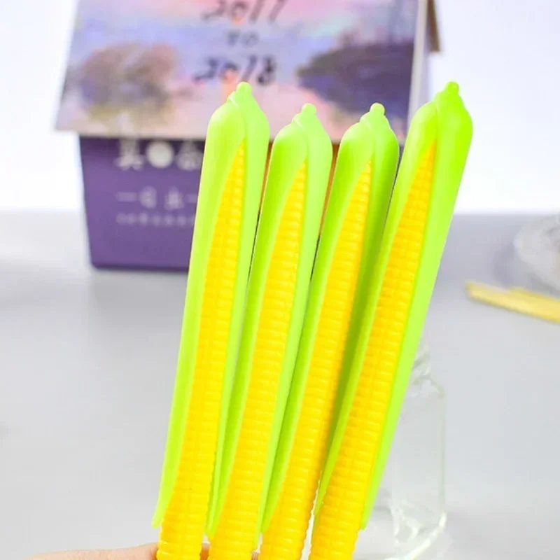 3Pcs Cute Corn Gel Pen Soft Rubber Corn Gel Pens Creative Gel Pens Stationery Materials Office School Supplies Stationery Gift
