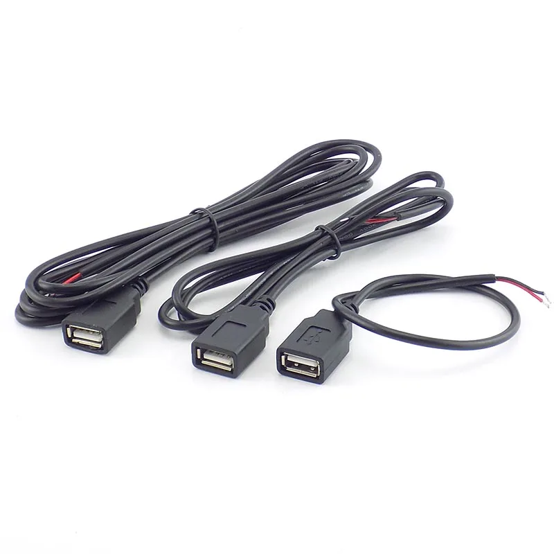0.3/1/2M USB 2.0 típusa a++ Nőnemű 2 hajcsat DIY kiterjesztése áram Sürgöny Egyenáram 5V áram Ajánlattétel Adapter Hozzákezdés csatlakozó vezeték L19