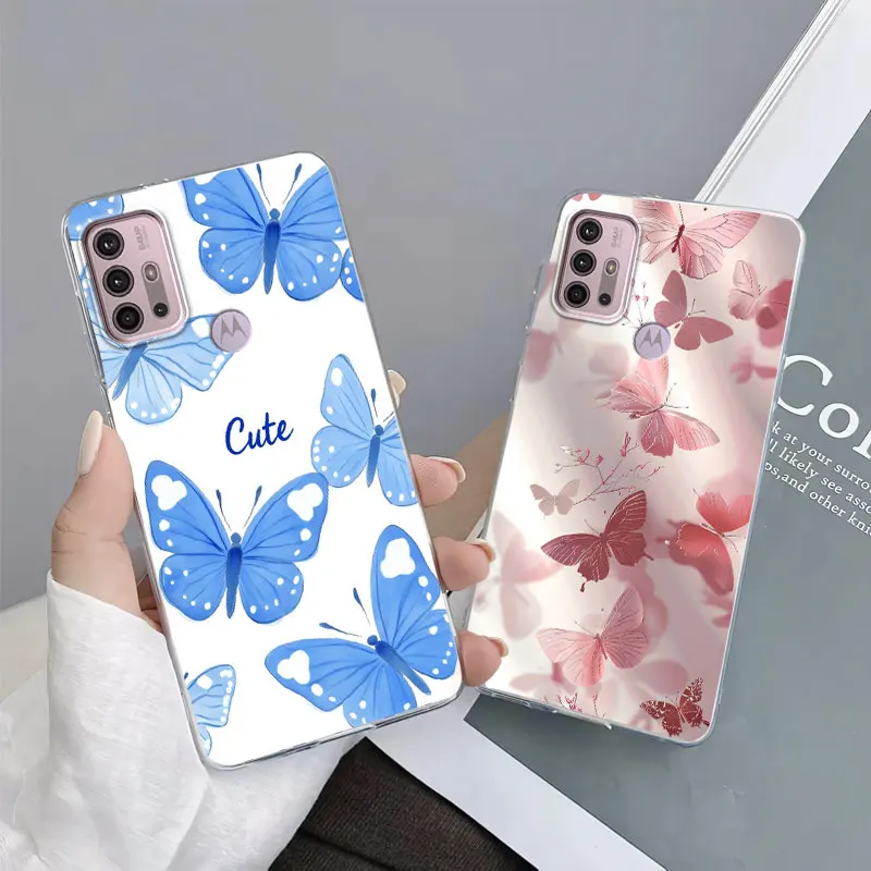 Cartoon Marble Floral Soft Silicone Protective Phone Case Cover
