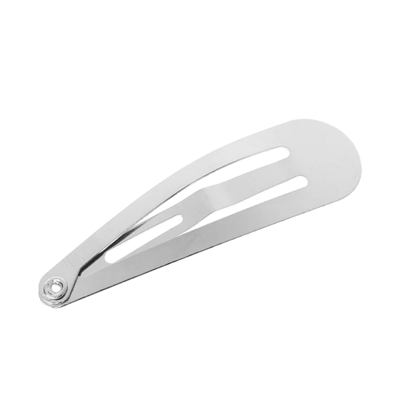 

A2ES 50pcs Silver Tone Hair Clips Craft Bow Headwear Decoration DIY 4/5/6cm