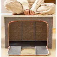 Foldable Leather Clothes Storage Organizer Large Capacity Quilt Blanket Toys Closet Organizer Wardrobe Organizer Boxes Supplies 1