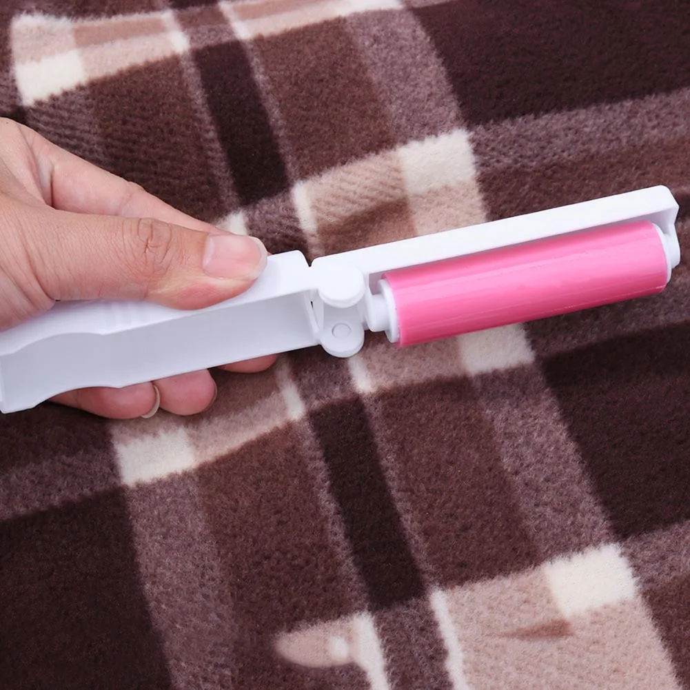 Foldable Sticky Roller Washable Mini Lint Roller Reusable Pet Hair Remover Brush Portable for Clothes Couch Carpet Pet Hair