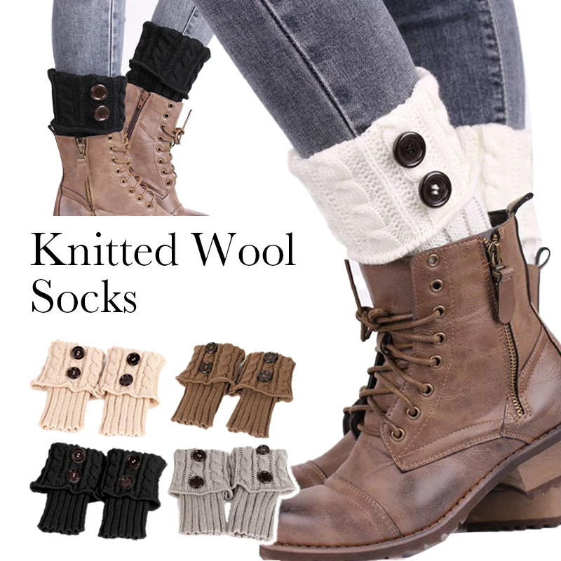 Winter Warm Boot Cuffs for Women Crochet Knitted Boot Socks for Gilrs Short Leg Warmers Boot Topper Socks Leg Cuffs Boot Warmers цена и фото