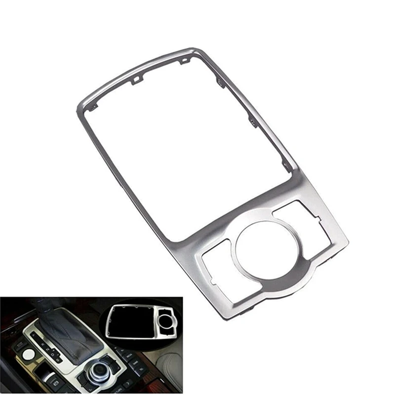 

4F0864260 Front MMI Console Frame Silver Chrome Trim Cover For Audi A6 C6 Avant Allroad quattro S6 RS6 2007-2011 4FD864260