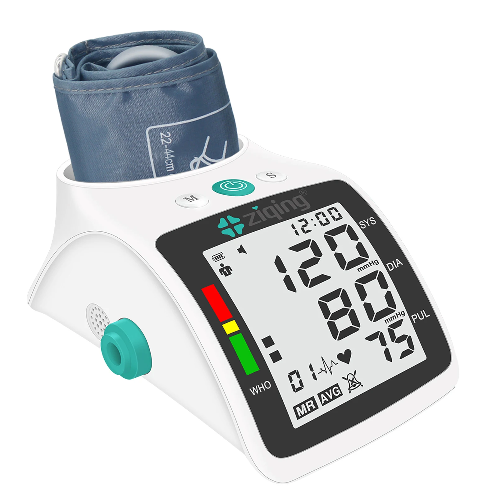 Digital BP Blood Pressure Monitor Pressure Tonomete Automatic Upper Arm Machine Pulse Rate Monitoring Meter for Home LCD Display