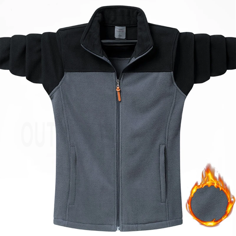Polar Fleece Jacket US Plus Size 9XL Couples Winter For Men Tactical Softshell Fleece Camping Coat Women Fashion Warm Harajuku Parka
