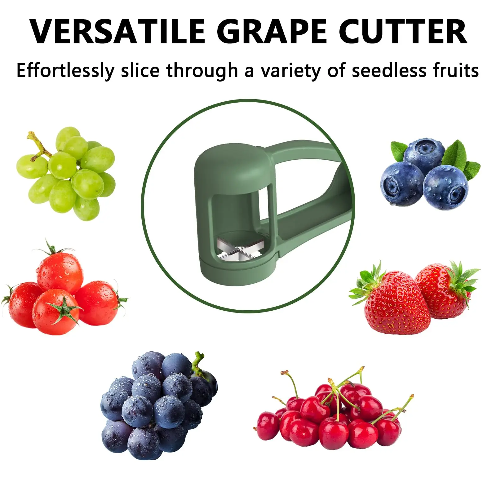 Tomato Slicer Cutter Grape Tools Cherry Fruit Salad Splitter Artifact for Toddlers Small Kitchen Accessories Cut Gadget for Baby