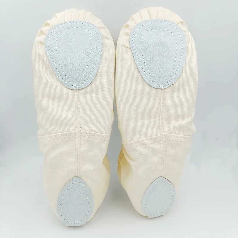 Girls Ballet Shoes Canvas Flat Ballet Dancing Slippers Dance Shoes For Adult Women Kids Children Classic Split-Sole Soft Leather 3