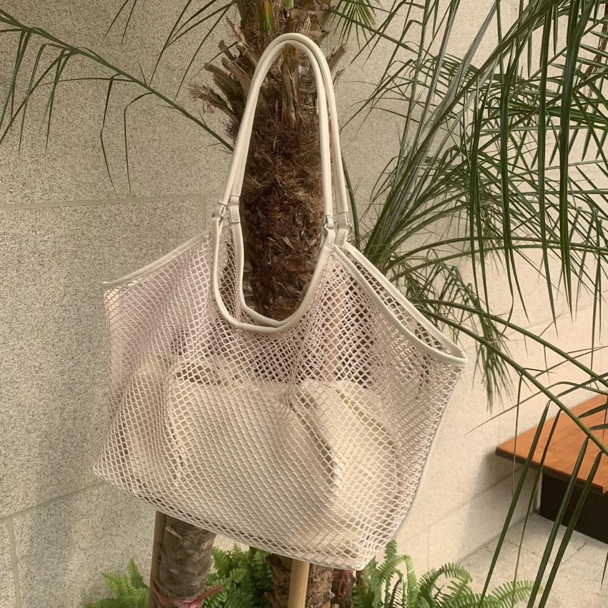 Women's Large Capacity Shoulder Bag hollow out Woven Basket Handbag Fashion Female Luxury Designer Beach Bag Bali Shopper Tote