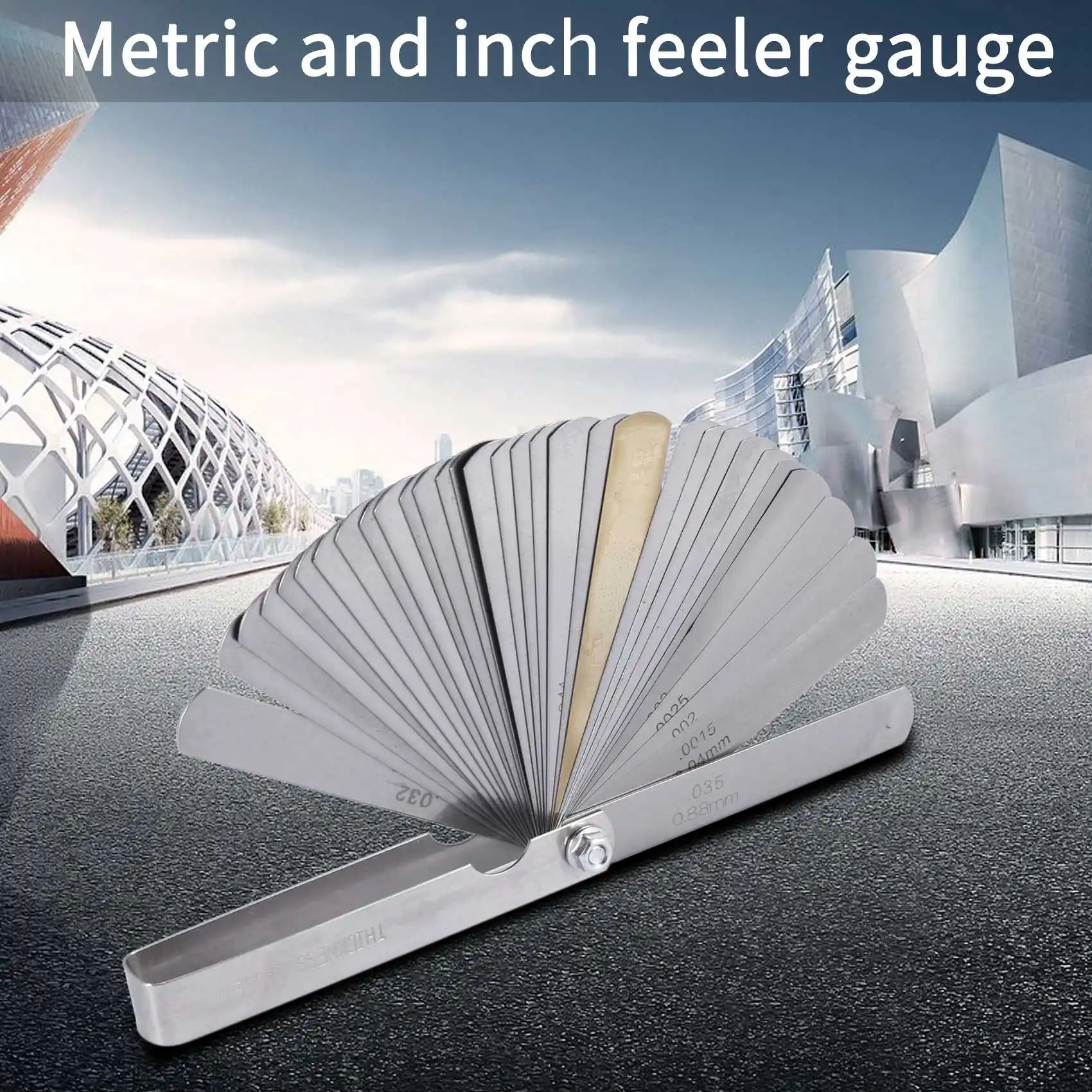 32 set distance gauge feeler gauge valve teaching feeler 0.04-0.88 mm gap dimension