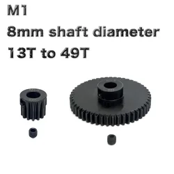 Precision - Cut 8mm Motor Gear, 13T - 49T Pinion for High - Performance RC Cars (M1 17T 8.0MM)