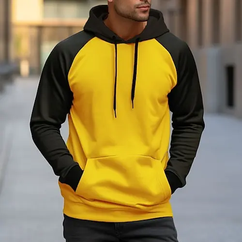 

Men's Hoodie Casual Hoodie Clothing Solid Color Raglan Sleeves Minimalist Hoodie Pullover Fashion Brand Designer Style MC11