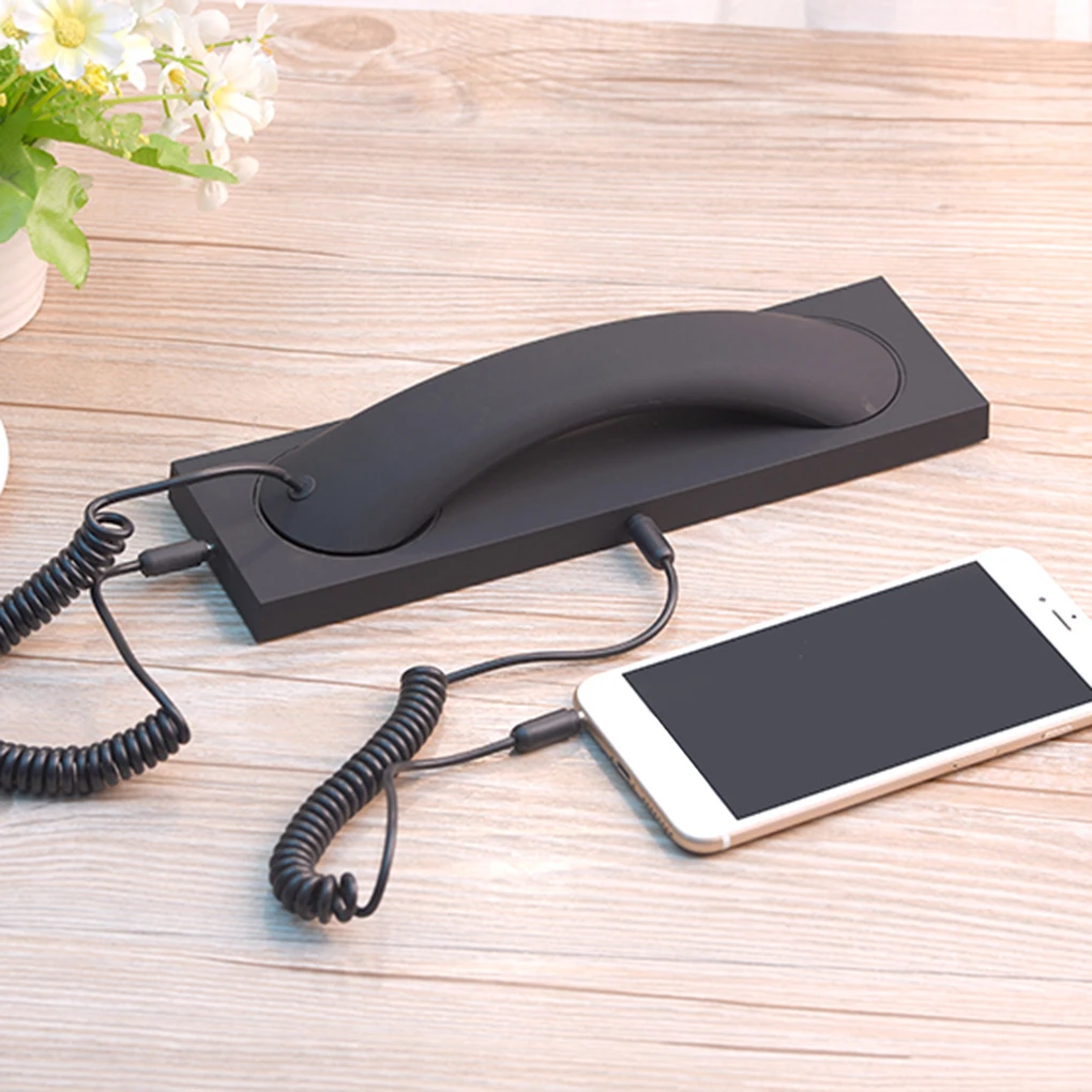 Description Picture 5 of itemMobile Phones Classic Telephone Receiver Solid Color Cellphone Handset Accessories Phone Fitting Receivers Devices white