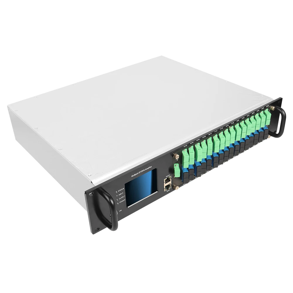 1550nm 2*CATV Inputs 32 Ports CATV EDFA 23dBm Optical Fiber Amplifier with WDM