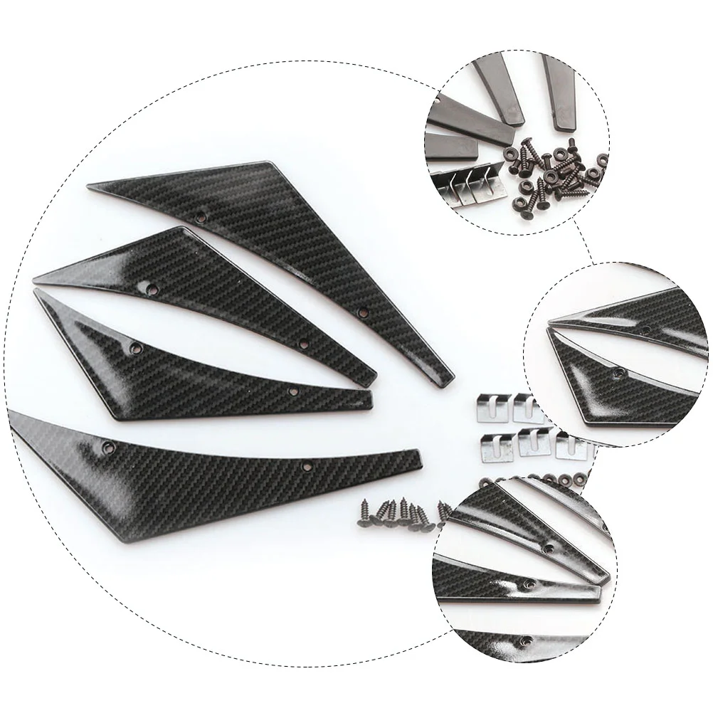 Leading Flow Knife Automotive Car Front Lip Bumper Cover for Accessories Universal Supplies Abs Splitter Fins Miss Decor